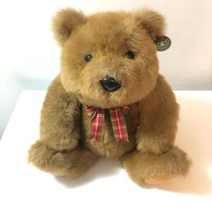 24K Polar Puff Special Effects 5718 Deedee Brown Bear 13" Plush Bow Ear Tag 1989